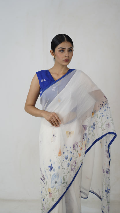 Sadhana - The White Organza Saree