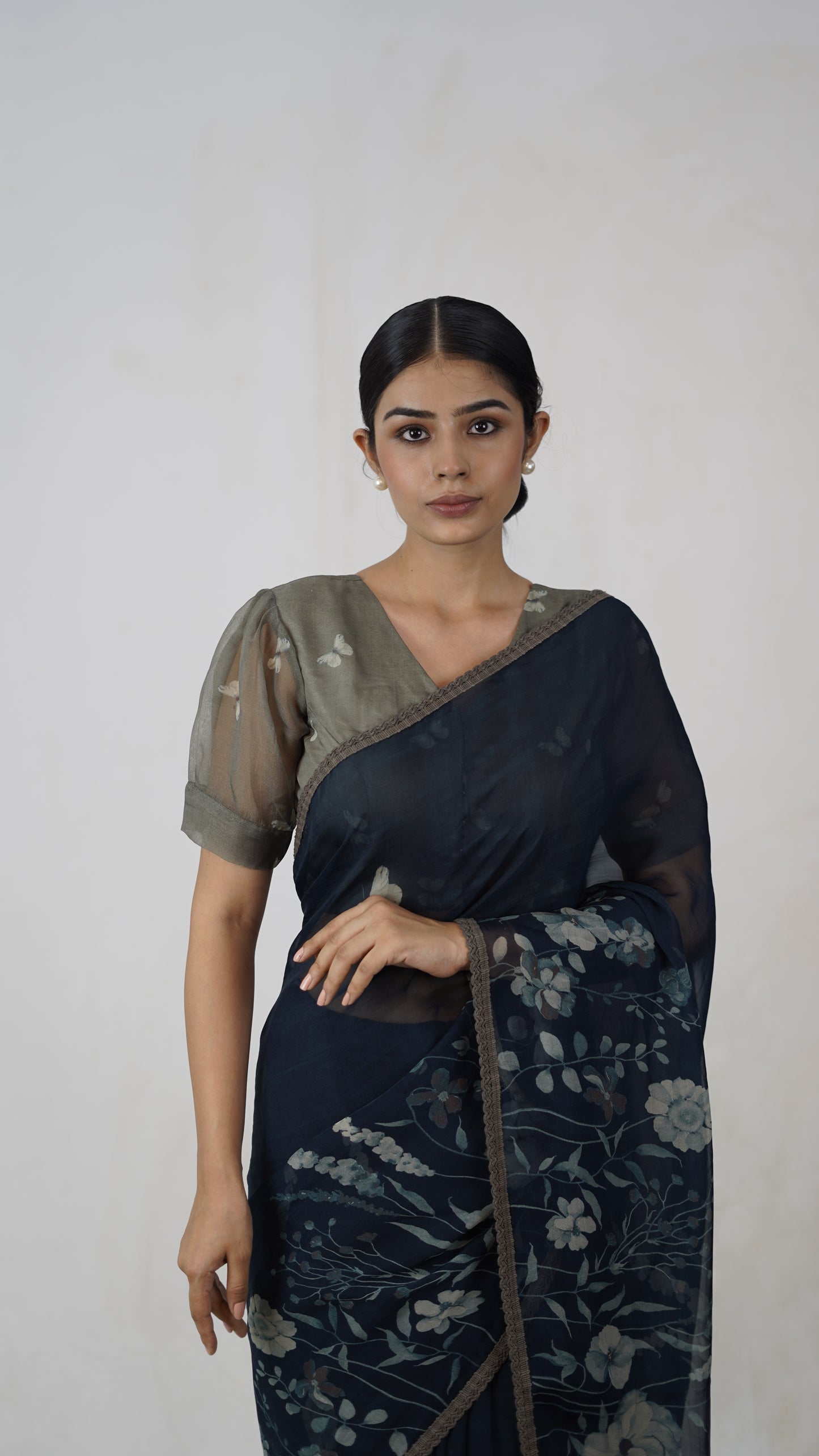 Anupriya - The Chelpark Blue Organza Saree