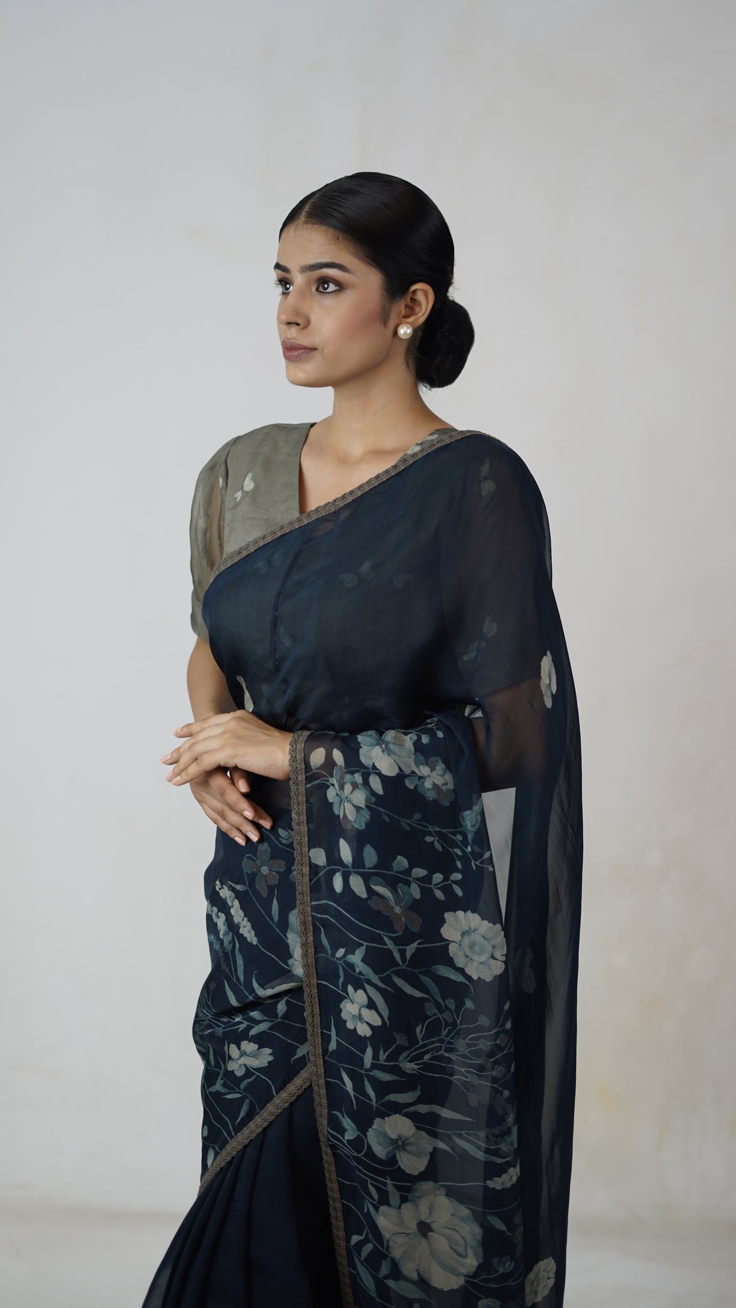 Anupriya - The Chelpark Blue Organza Saree