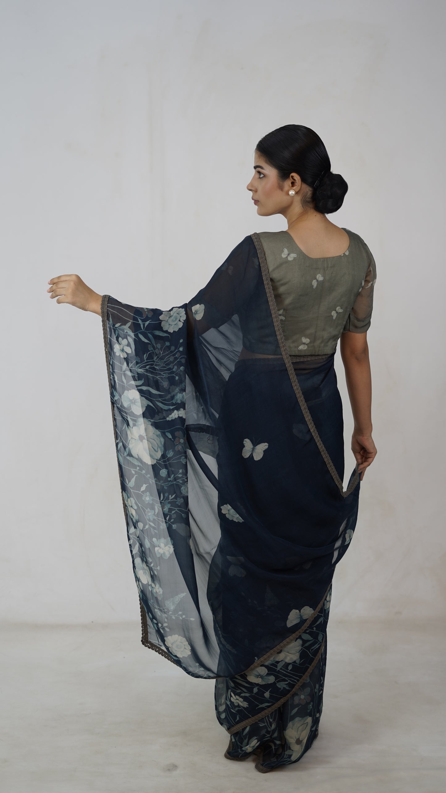 Anupriya - The Chelpark Blue Organza Saree