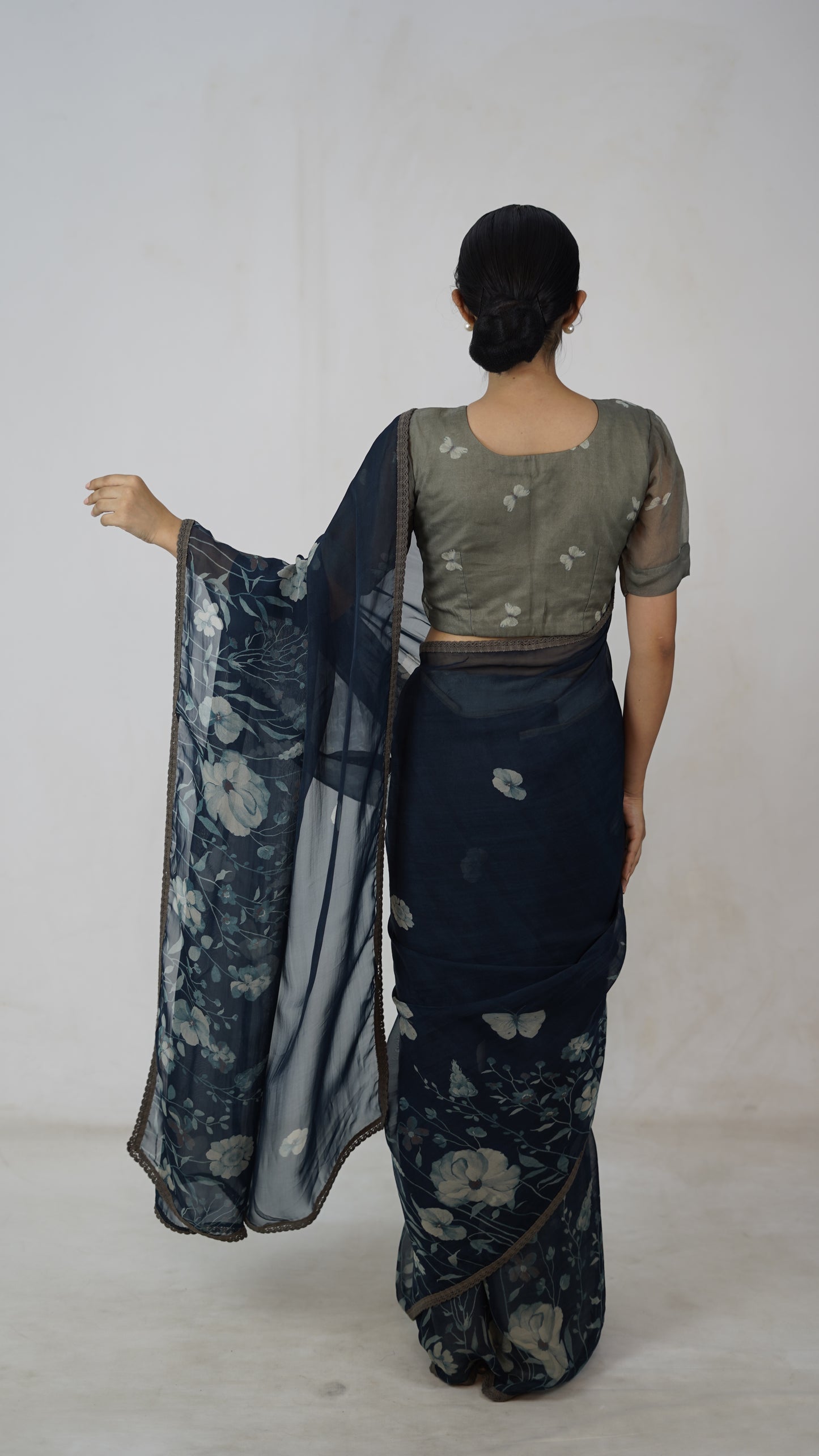 Anupriya - The Chelpark Blue Organza Saree