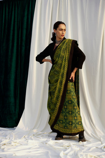 Gulzaar- The Green Modal Silk Saree