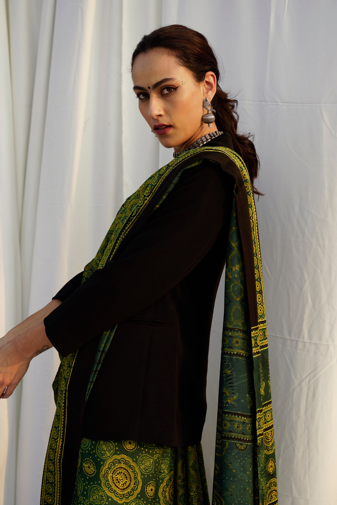 Gulzaar- The Green Modal Silk Saree