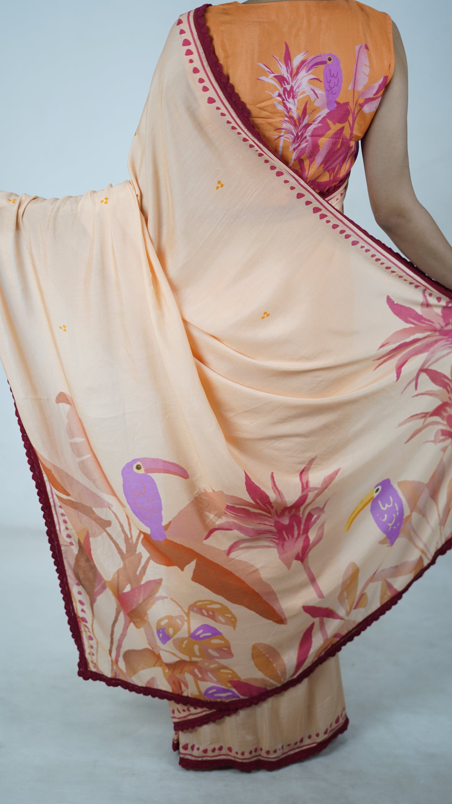 Chandni - The Off white Muslin Saree