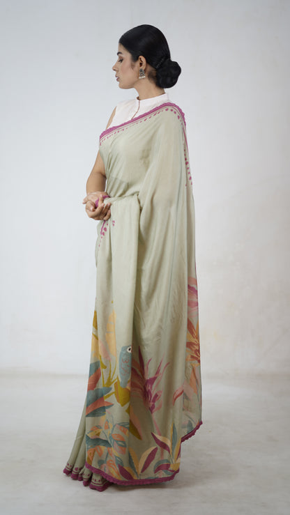 Apsara - The Jade Muslin Saree