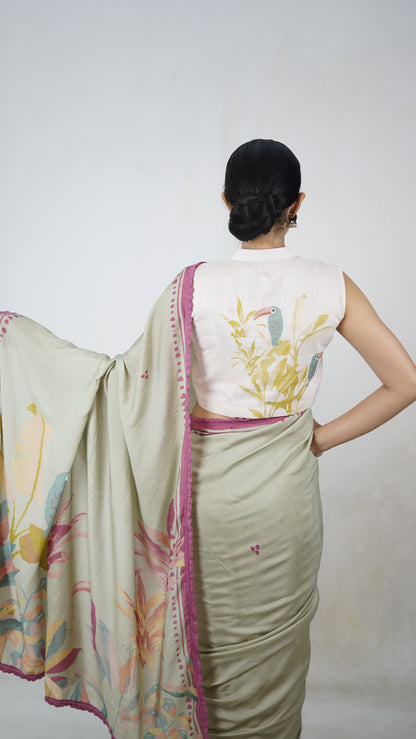 Apsara - The Jade Muslin Saree