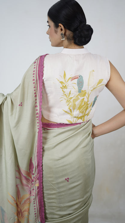 Apsara - The Jade Muslin Saree