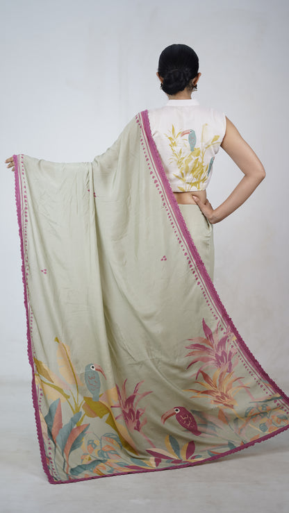 Apsara - The Jade Muslin Saree