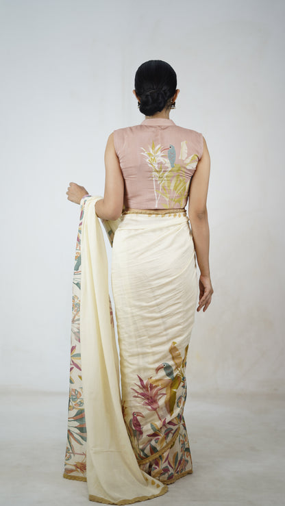 Madhuri - The Off White Cotton Saree