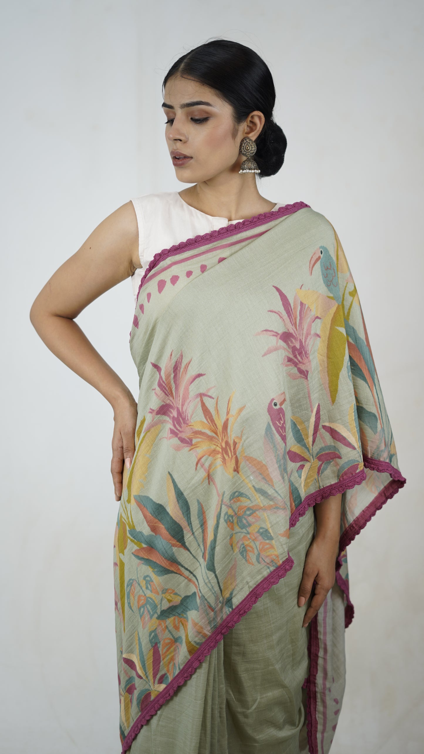 Hridaya- The Jade Cotton Saree