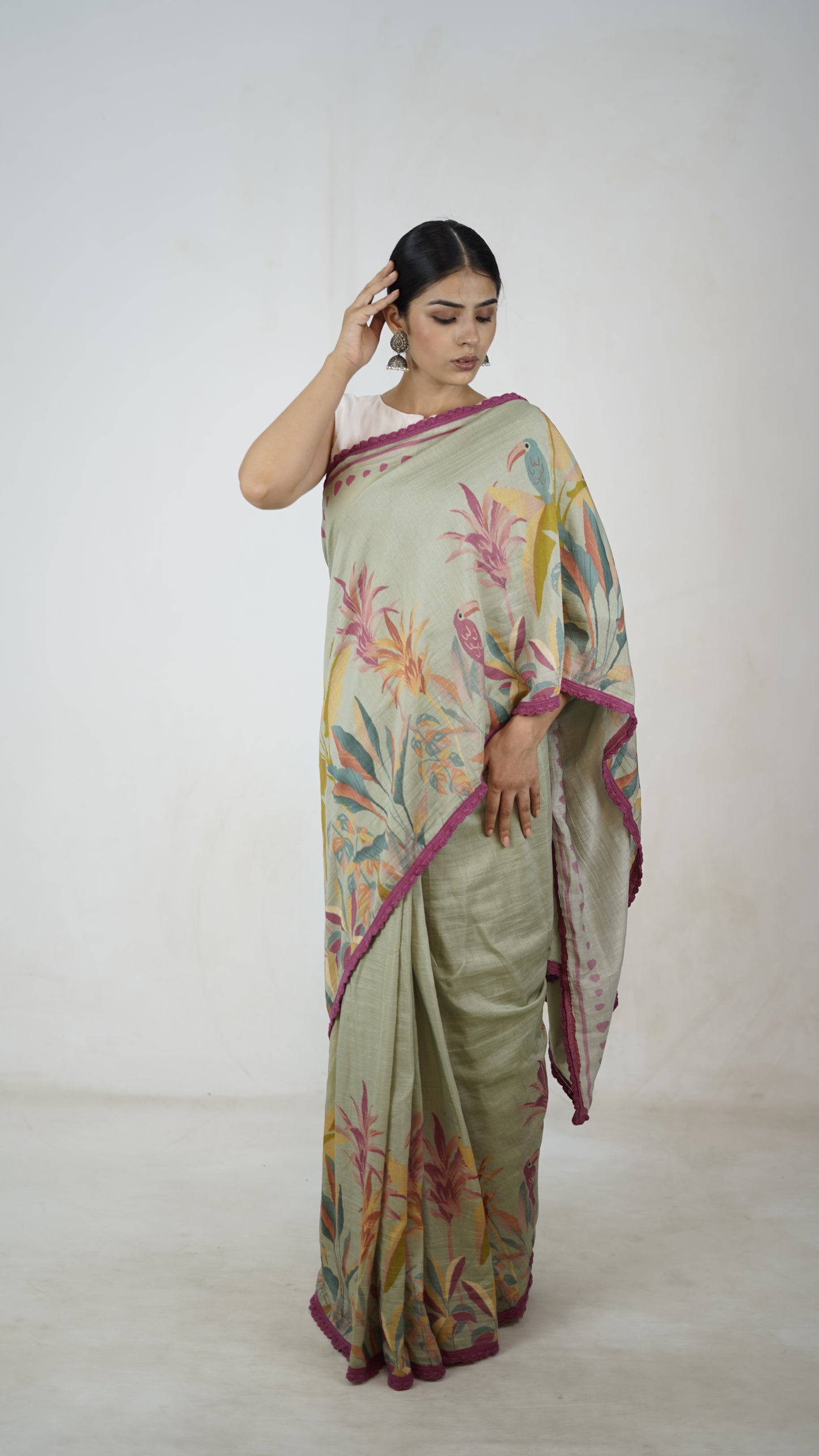 Hridaya- The Jade Cotton Saree