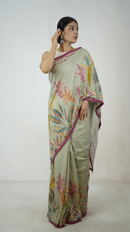 Hridaya- The Jade Cotton Saree