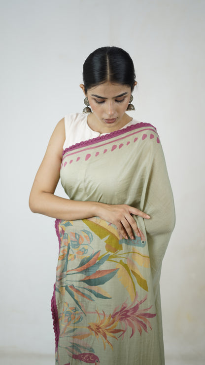 Hridaya- The Jade Cotton Saree