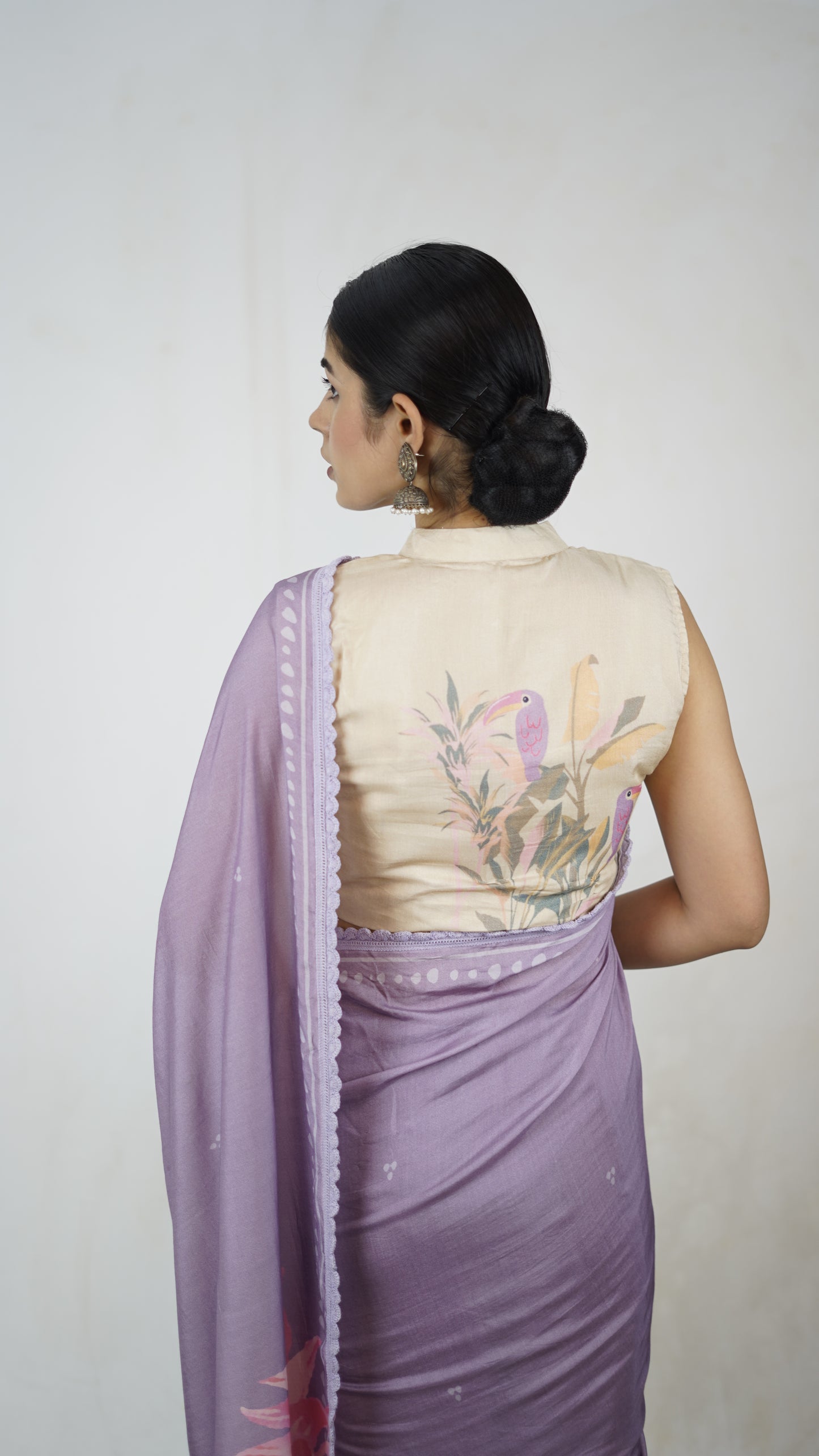 Amrita -The Mauve Muslin Saree