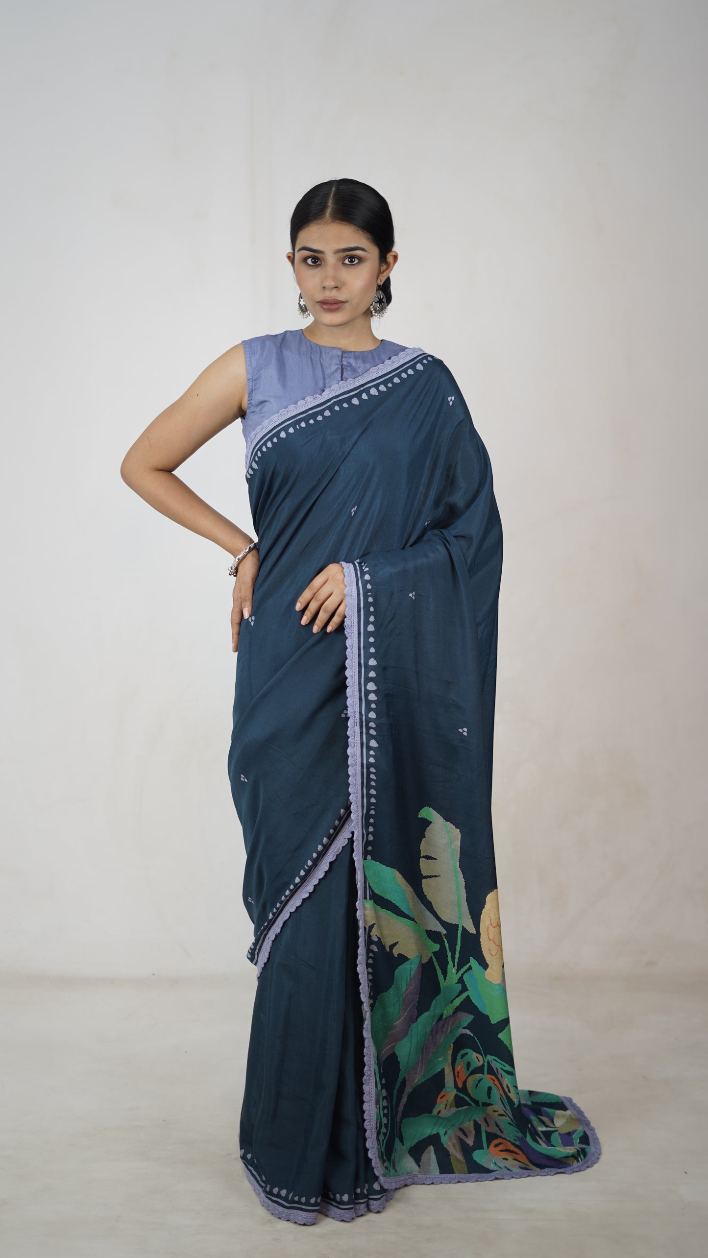 Devika - The Charcoal Muslin Saree