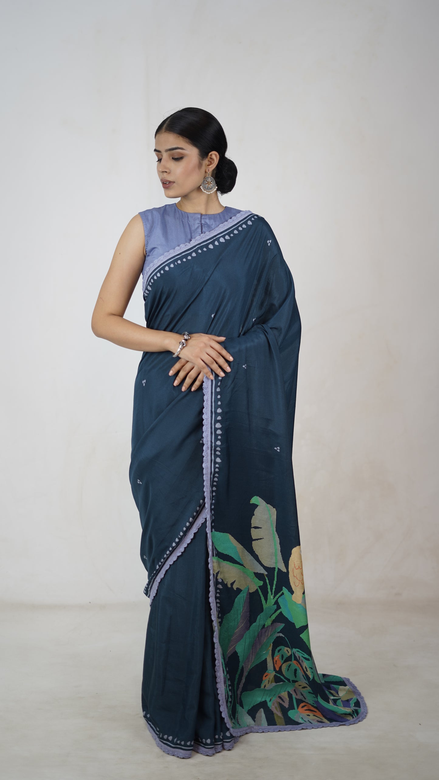 Devika - The Charcoal Muslin Saree