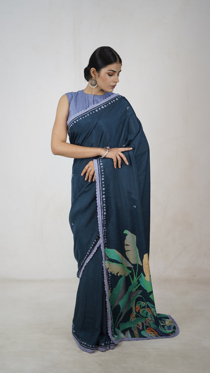 Devika - The Charcoal Muslin Saree