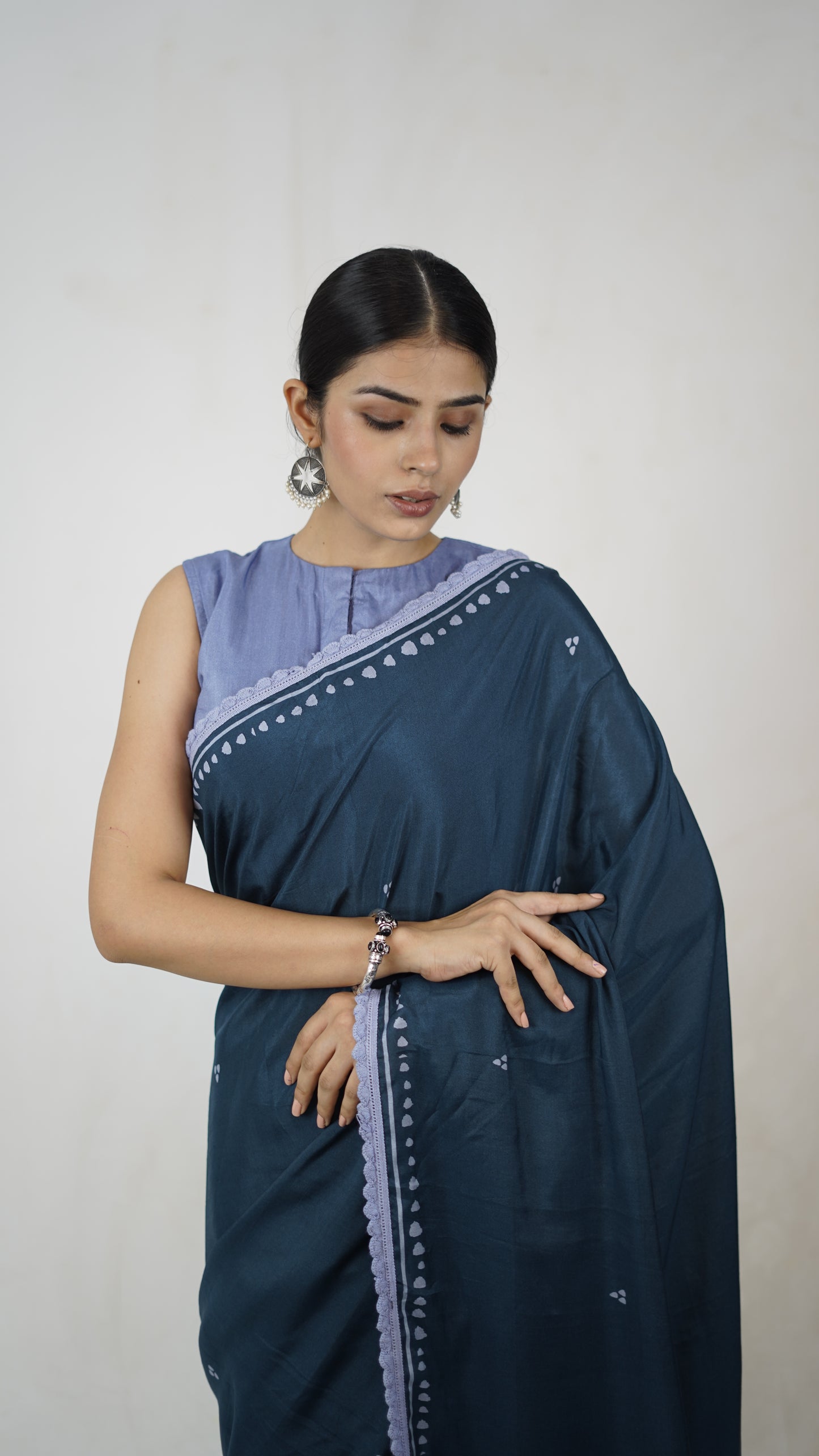 Devika - The Charcoal Muslin Saree