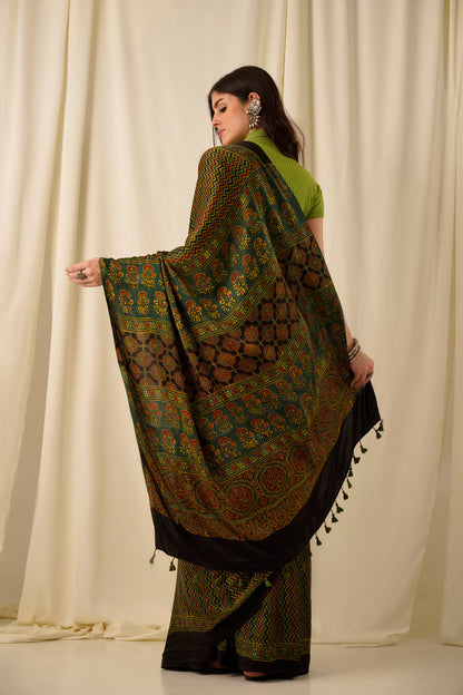 Naaz- The Green Modal Silk Saree