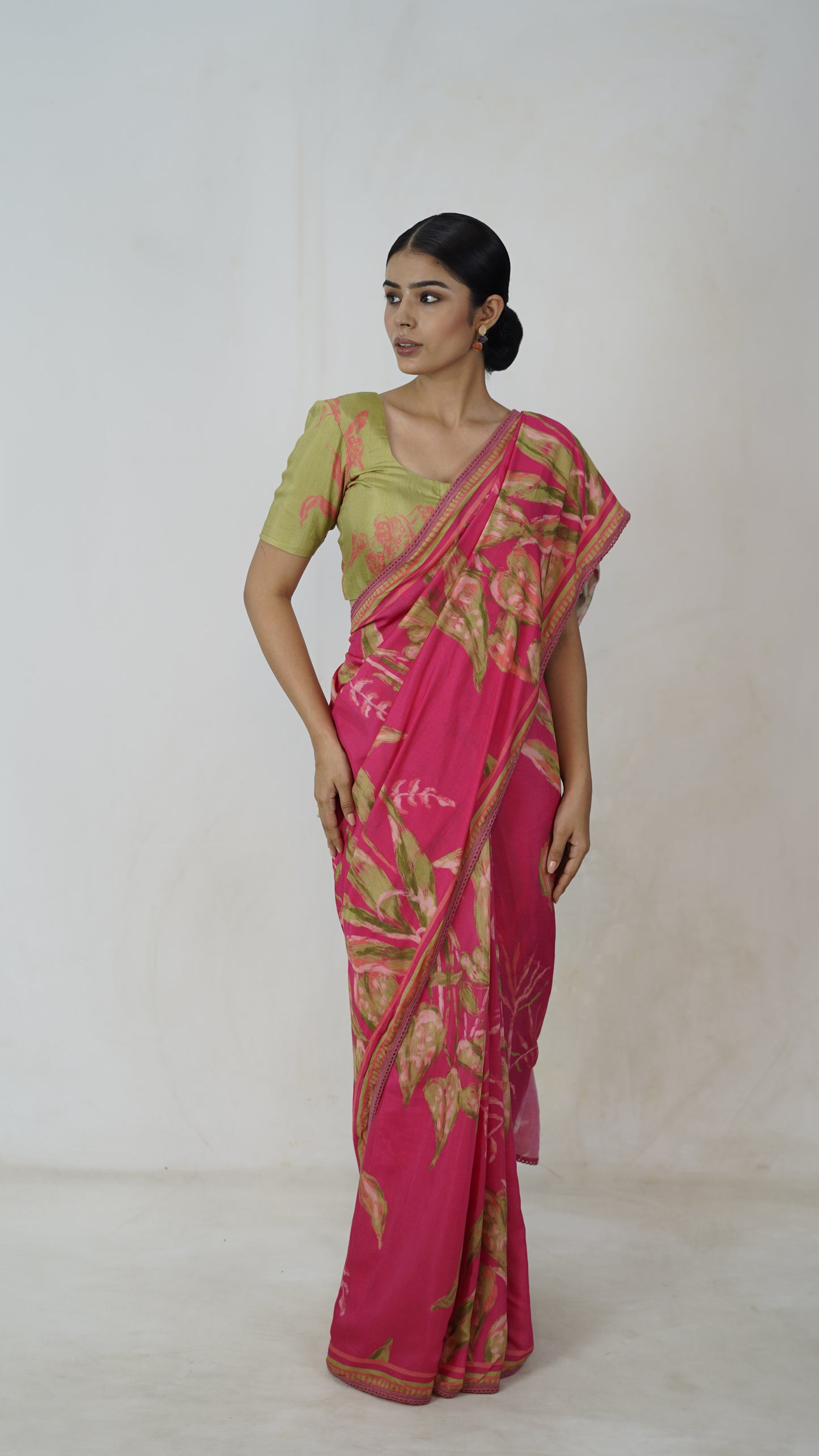 Ragini - The Pink Muslin Saree