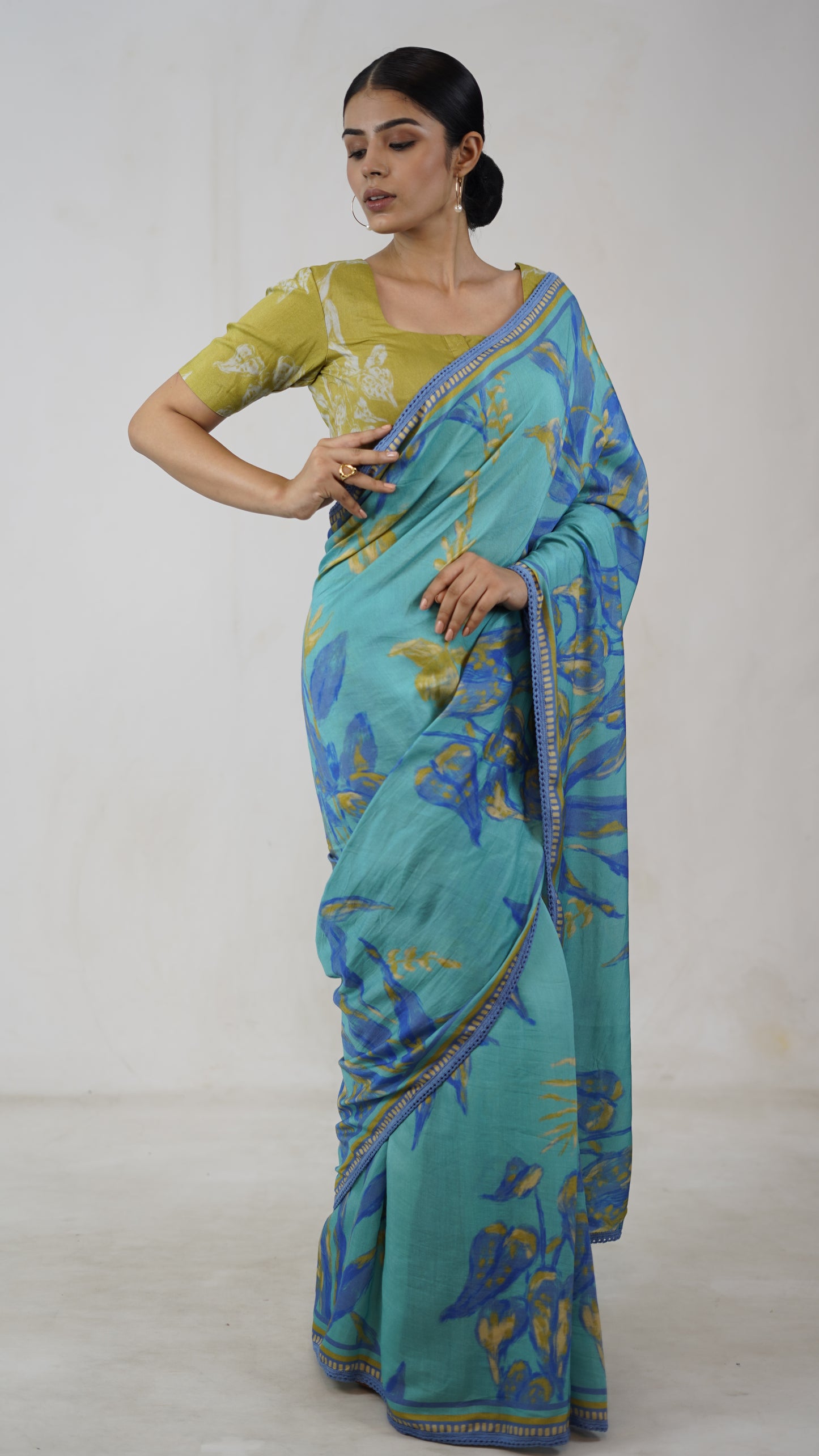 Maya - The Blue Muslin Saree