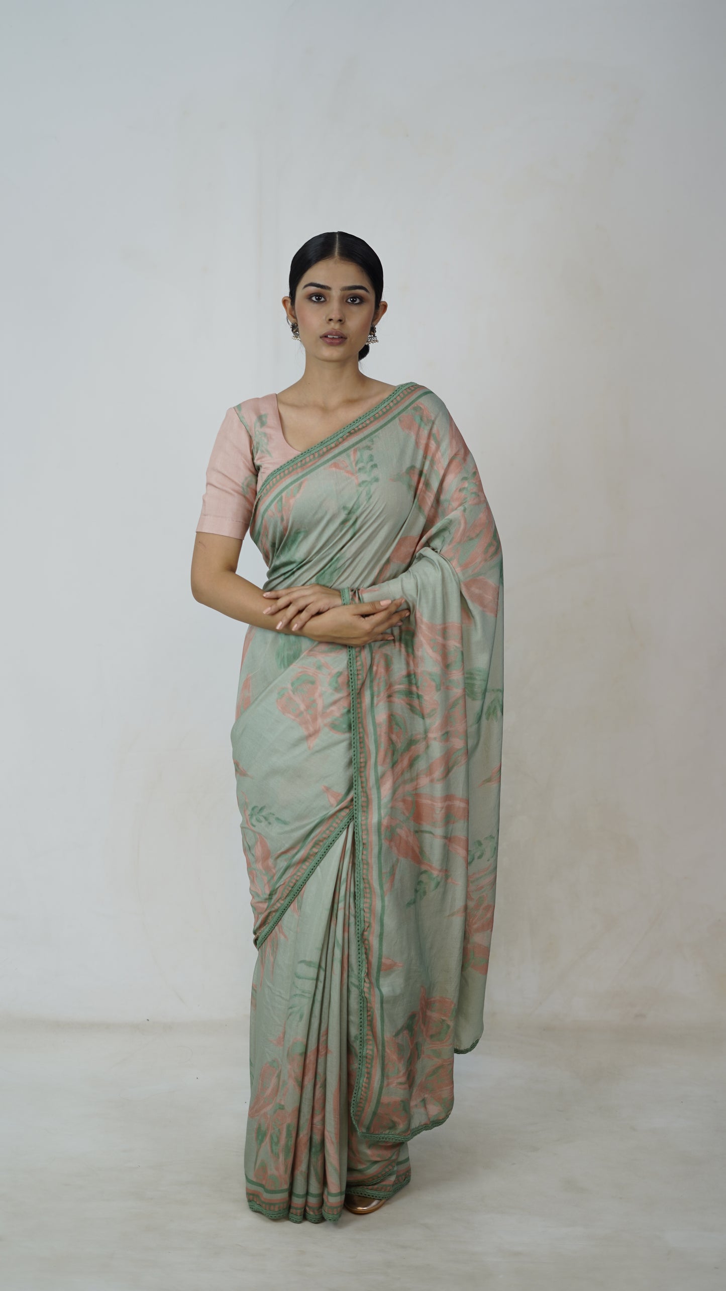 Nalini - The Aqua Blue Muslin Saree