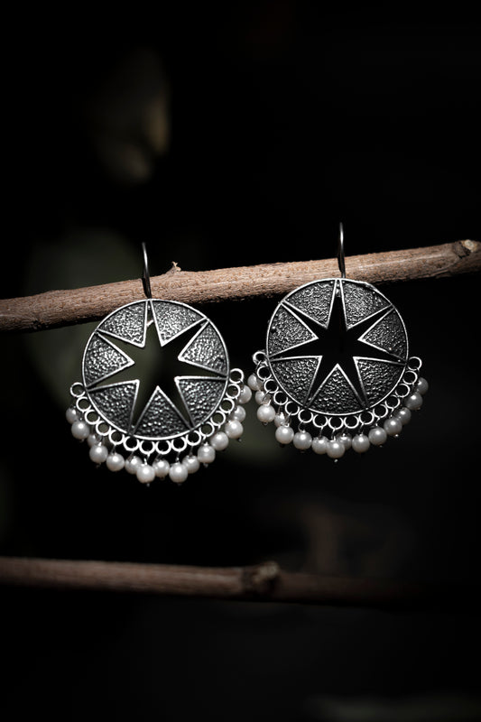 Nakshatra- Star Designed Pearl Earrings