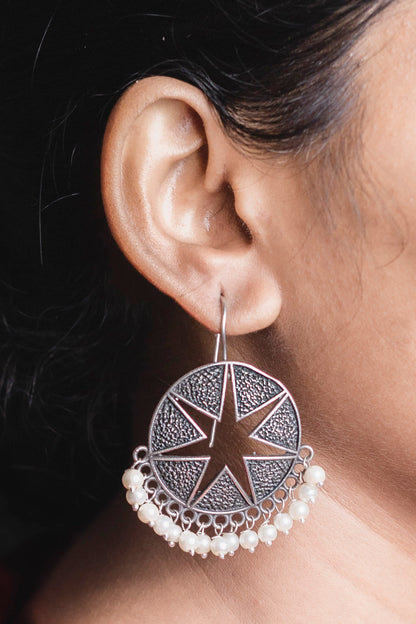 Nakshatra- Star Designed Pearl Earrings