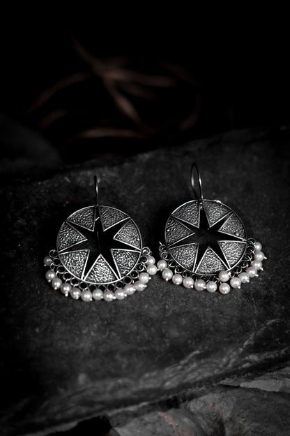 Nakshatra- Star Designed Pearl Earrings