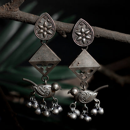 Hamsini - Hanging Bird Earrings